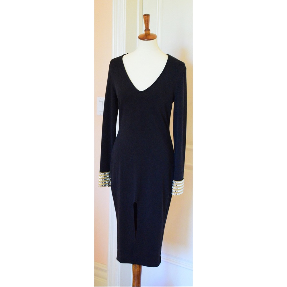 Black Dress with embellished wrist